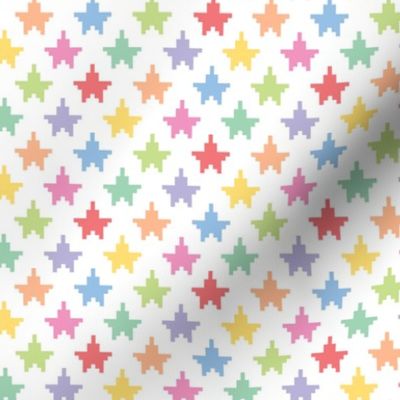 Pixelated multicolored stars