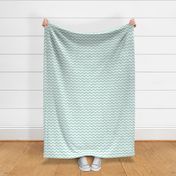 Chevron Pattern - Pastel Mint and White