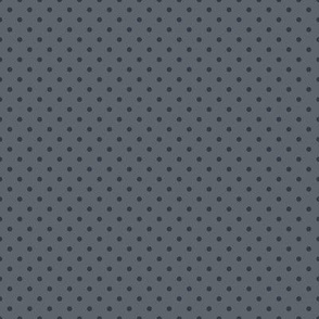 Tiny Polka Dot Pattern - Slate Grey and Charcoal