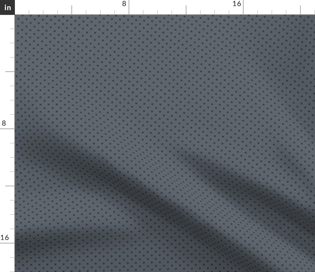 Tiny Polka Dot Pattern - Slate Grey and Charcoal