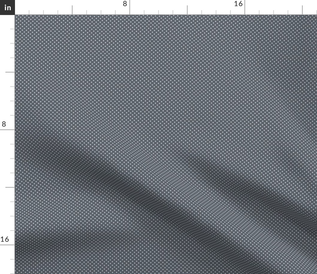 Micro Polka Dot Pattern - Slate Grey and White