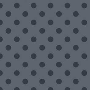 Polka Dot Pattern - Slate Grey and Charcoal