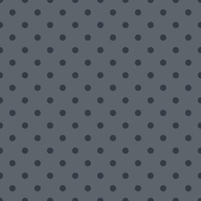 Small Polka Dot Pattern - Slate Grey and Charcoal