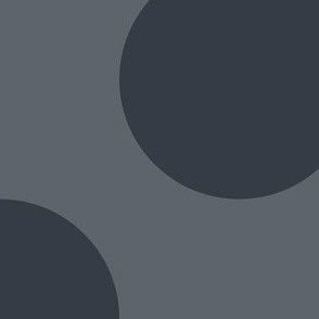 Jumbo Polka Dot Pattern - Slate Grey and Charcoal