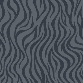 Zebra Stripes Pattern - Slate Grey and Charcoal