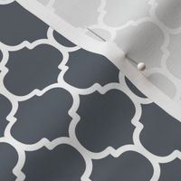 Moroccan Tile Pattern - Slate Grey and White