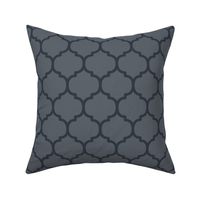 Large Moroccan Tile Pattern - Slate Grey and Charcoal