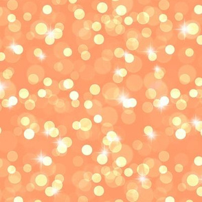 Sparkly Bokeh Pattern - Tangerine Color