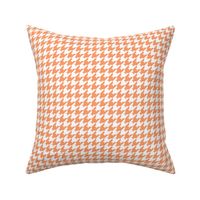 Houndstooth Pattern - Tangerine and White