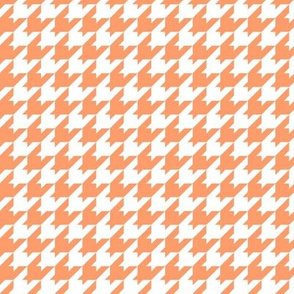 Houndstooth Pattern - Tangerine and White