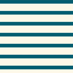 ★ SAILOR STRIPES ★ Teal Blue on Ecru / Collection : French Style :) Words & Breton Stripes Prints