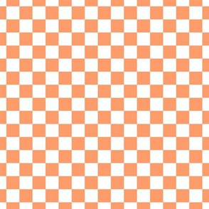 Checker Pattern - Tangerine and White