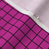 Grid Pattern - Royal Fuchsia and Black