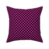 Checker Pattern - Royal Fuchsia and Black