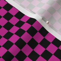 Checker Pattern - Royal Fuchsia and Black