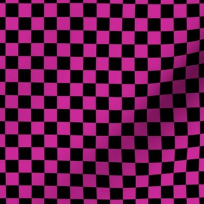 Checker Pattern - Royal Fuchsia and Black