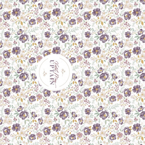 Autumn Meadow Floral Personalized Blanket_spoonflower layout w minis