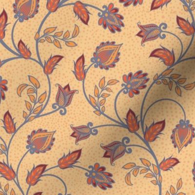 Oriental ornament on beige