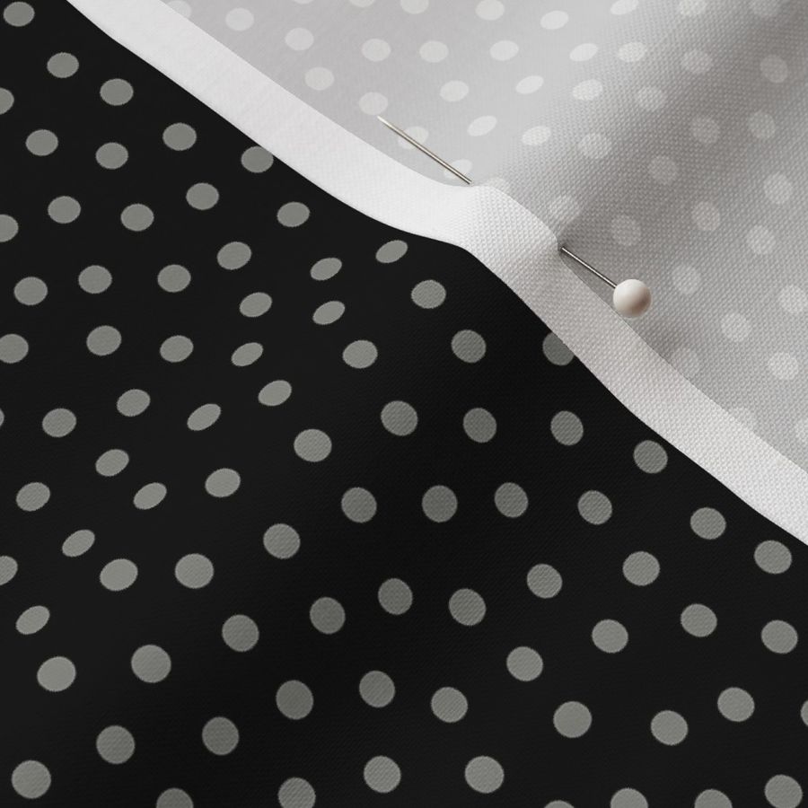 Gray Confetti Dots on Black 