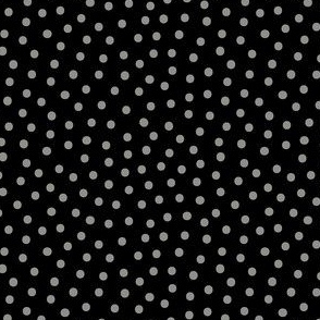 Gray Confetti Dots on Black 