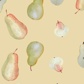 Pears in watercolor 