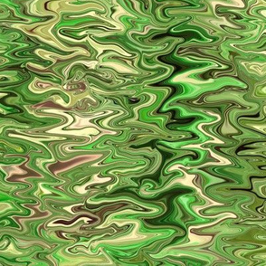 ZGZG9L - Zigzag Marble Blender with Organic Flow in Green and Yellow Medley