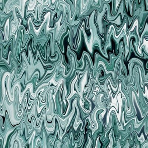 STRM16C - Zigzag Marble Blender with Organic Flow  in  a Teal Medley