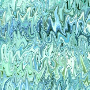 STRM10C - Zigzag Marble Blender with Organic Flow  in Icy Aqua Blue Pastel