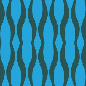 Deco Turquoise Blue and Dark Grey