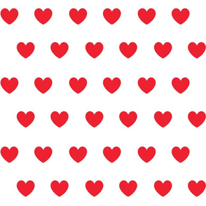 Red Hearts Fabric, Wallpaper and Home Decor | Spoonflower
