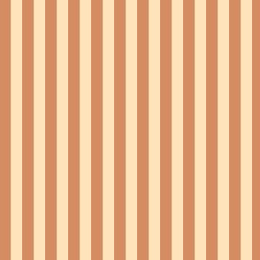 Cream and Terracotta 1/4" Stripes SPSQFall21