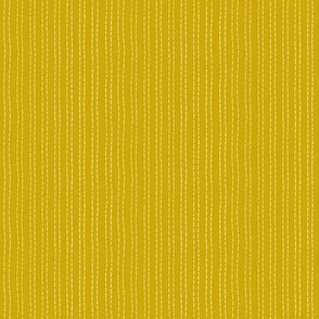 striped stitches white on mustard
