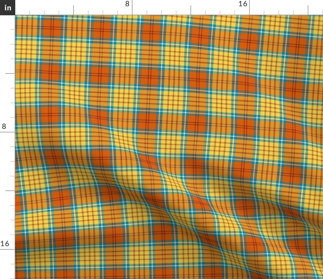 Orange Cream Soda Tartan Twill