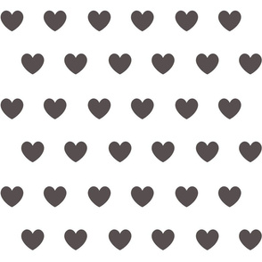 Brown Hearts Fabric, Wallpaper and Home Decor | Spoonflower