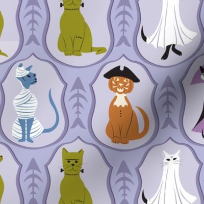 Halloween Cats Purple Frames Large