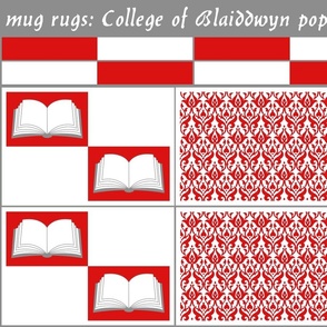 mug rugs: College of Blaiddwyn (SCA)