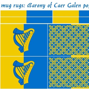 mug rugs: Barony of Caer Galen (SCA)