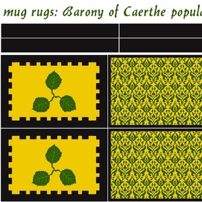 mug rugs: Barony of Caerthe (SCA)