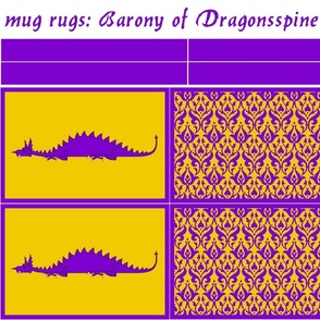 mug rugs: Barony of Dragonsspine (SCA)