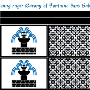 mug rugs: Barony of Fontaine dans Sable