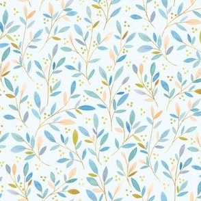 Leafy Sprigs | Blue Peach