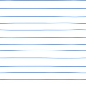Thin blue stripes on white