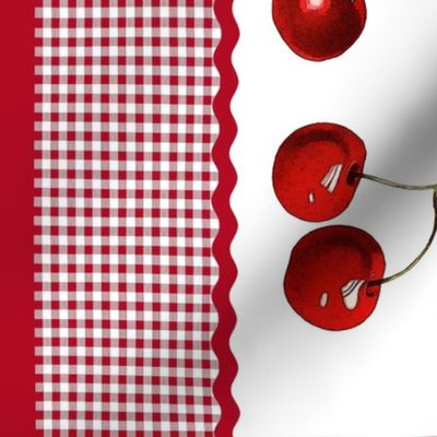 Tea Towel - Cheery Cherries and Gingham