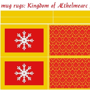 mug rugs: Kingdom of AEthelmearc (SCA)