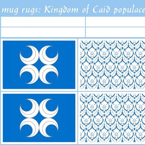 mug rugs: Kingdom of Caid (SCA)