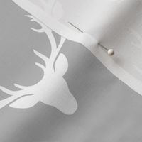 Gray + White Deer Antlers – Woodland Baby Nursery Kids Children Baby Boy 