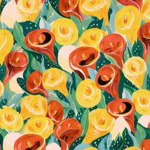 Calla Lily (24" x 40" repeat - Wallpaper)