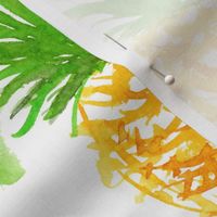 Watercolor Pineapples