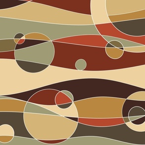 magical waves - roycroft abstract curves  - roycroft colors (L)