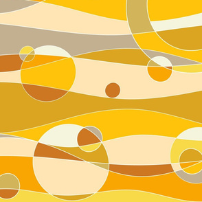 magical waves - illuminating abstract curves  - shades of yellow (L)